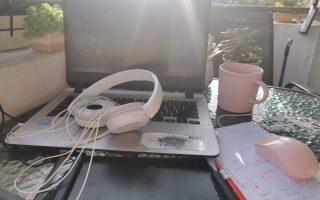 Teaching anywhere,Teach from Balcony